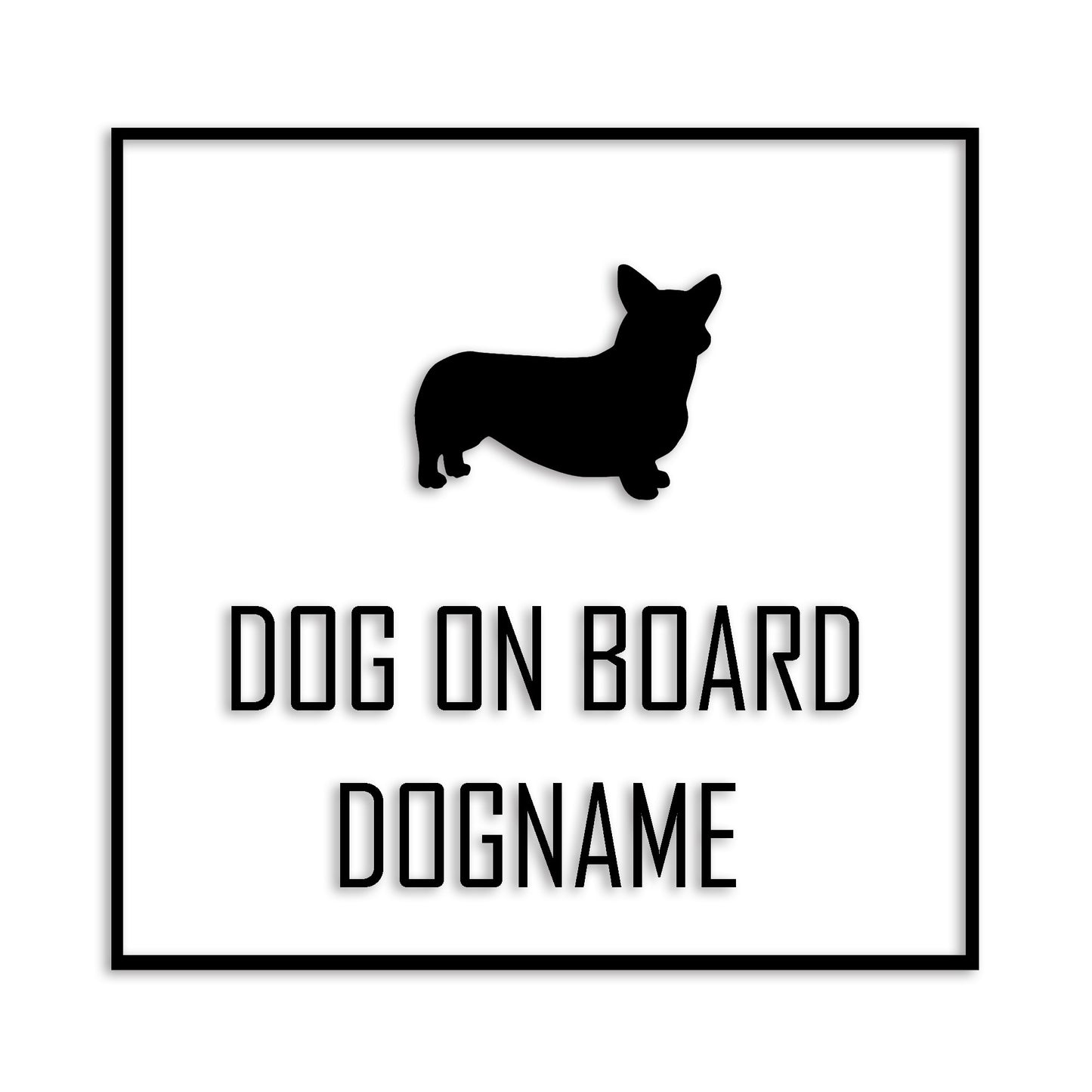 ウェルシュコーギー 文字入れ可能 ペット 犬 カッティング ステッカー (st-19-11)