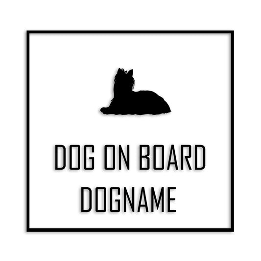 ヨークシャーテリア 文字入れ可能 ペット 犬 カッティング ステッカー (st-19-110)