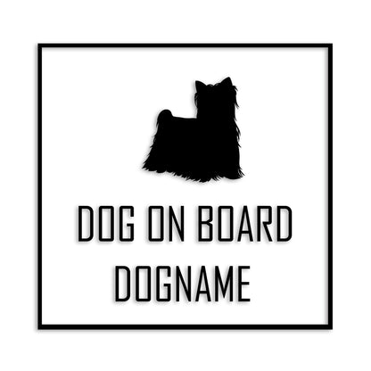 ヨークシャーテリア 文字入れ可能 ペット 犬 カッティング ステッカー (st-19-111)