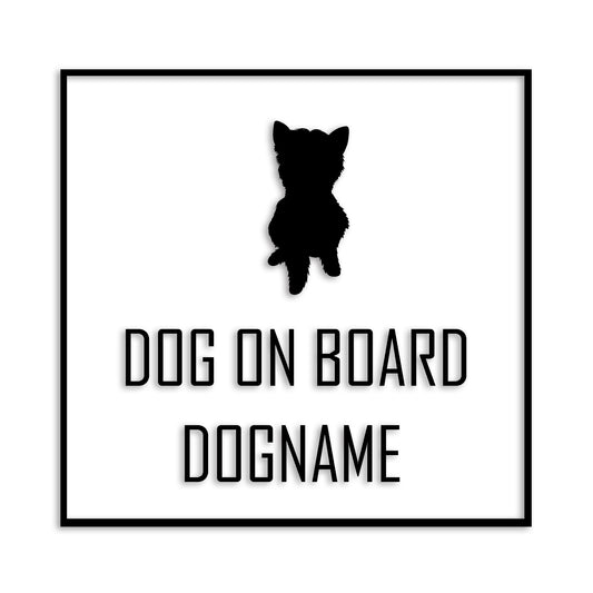 ヨークシャーテリア 文字入れ可能 ペット 犬 カッティング ステッカー (st-19-112)