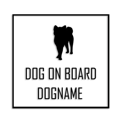 秋田犬 文字入れ可能 ペット 犬 カッティング ステッカー (st-19-127)