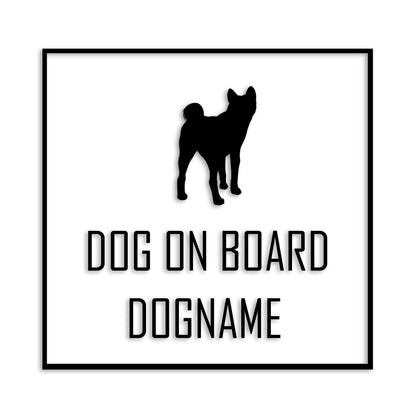 秋田犬 文字入れ可能 ペット 犬 カッティング ステッカー (st-19-128)