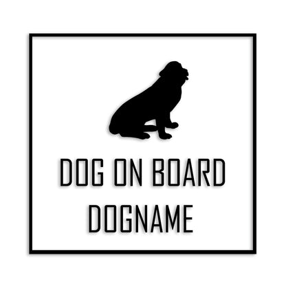 セントバーナード 文字入れ可能 ペット 犬 カッティング ステッカー (st-19-41)