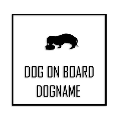 ダックスフンド 文字入れ可能 ペット 犬 カッティング ステッカー (st-19-44)