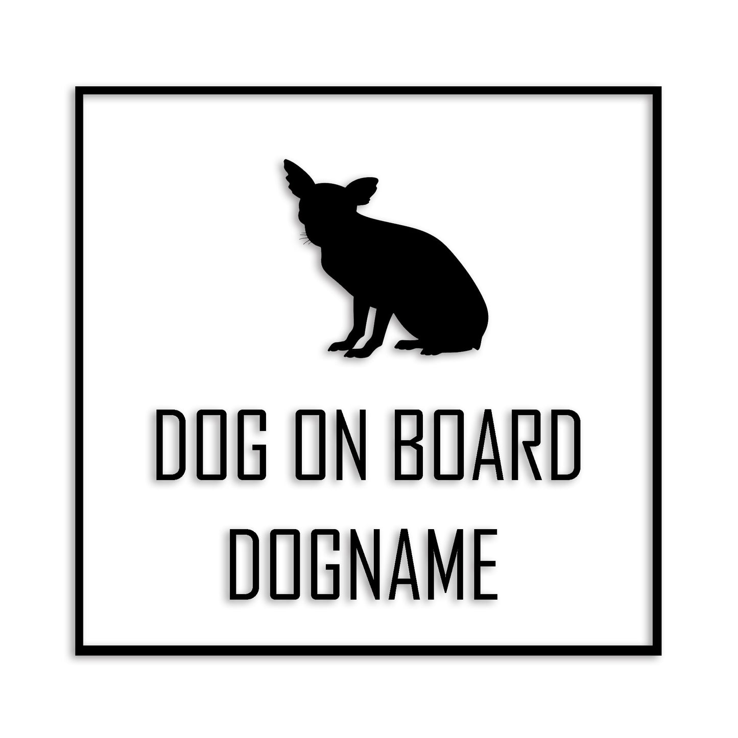 チワワ 文字入れ可能 ペット 犬 カッティング ステッカー (st-19-51)