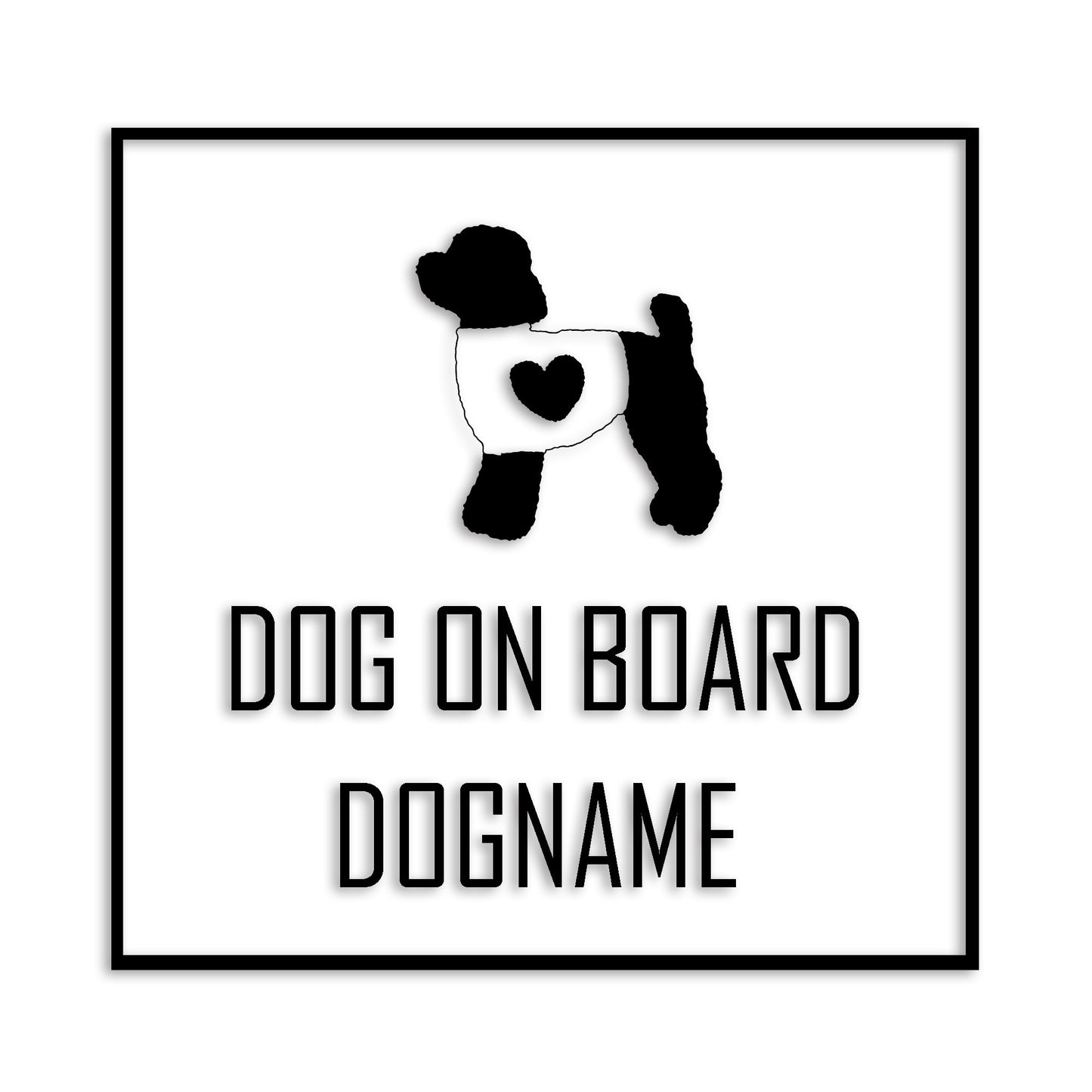 トイプードル 文字入れ可能 ペット 犬 カッティング ステッカー (st-19-55)