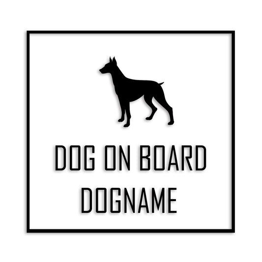 ドーベルマン 文字入れ可能 ペット 犬 カッティング ステッカー (st-19-61)