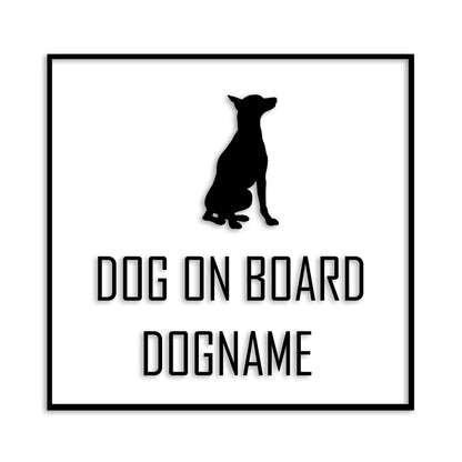 ドーベルマン 文字入れ可能 ペット 犬 カッティング ステッカー (st-19-62)