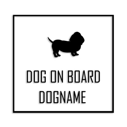 バセットハウンド 文字入れ可能 ペット 犬 カッティング ステッカー (st-19-67)