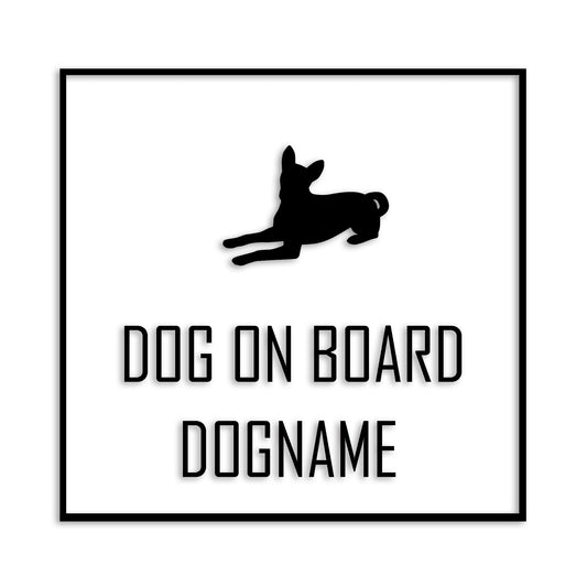 バセンジー 文字入れ可能 ペット 犬 カッティング ステッカー (st-19-70)