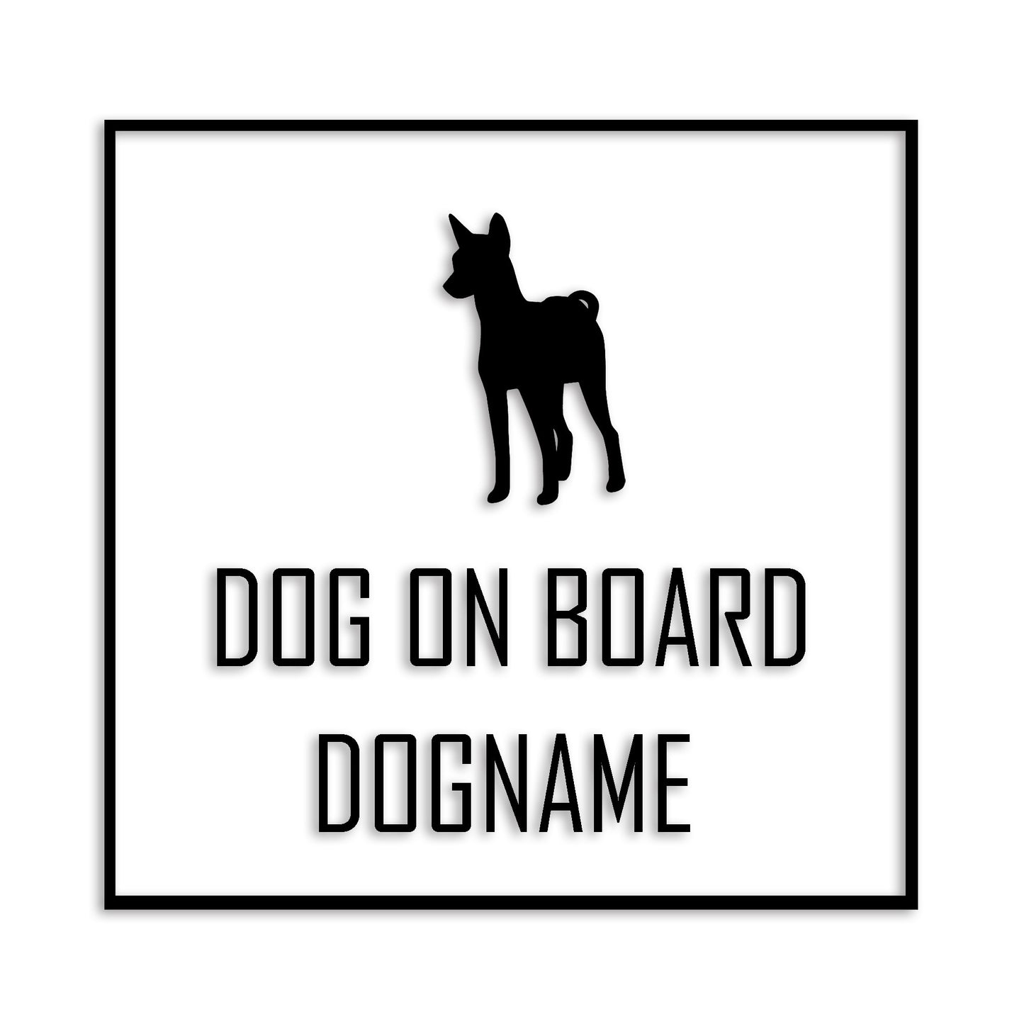 バセンジー 文字入れ可能 ペット 犬 カッティング ステッカー (st-19-72)