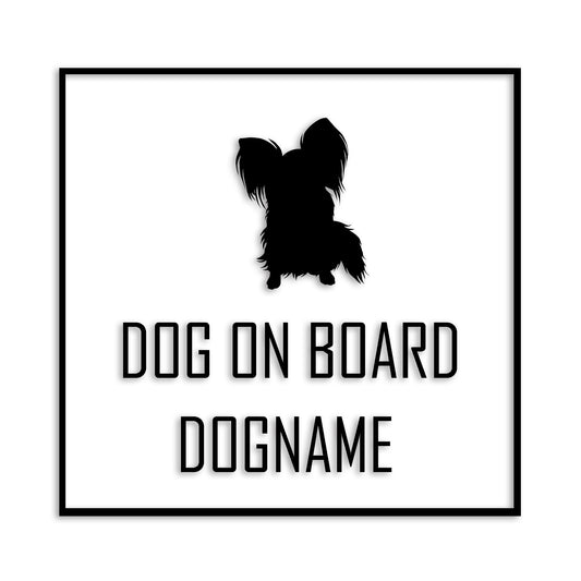 パピヨン 文字入れ可能 ペット 犬 カッティング ステッカー (st-19-73)