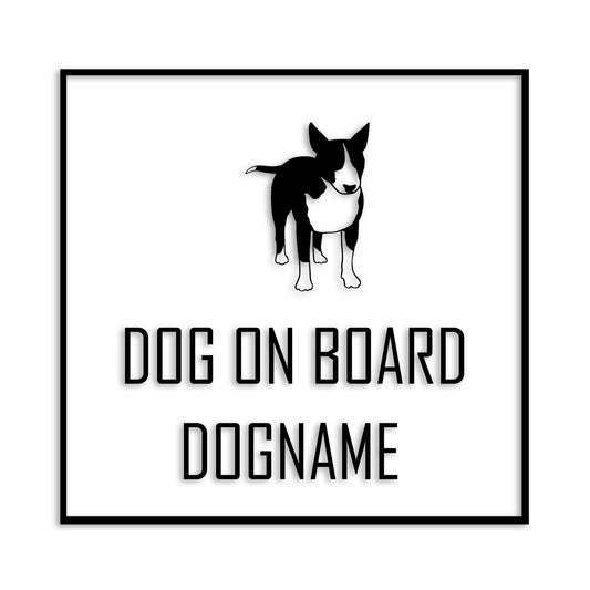 ブルテリア 文字入れ可能 ペット 犬 カッティング ステッカー (st-19-85)