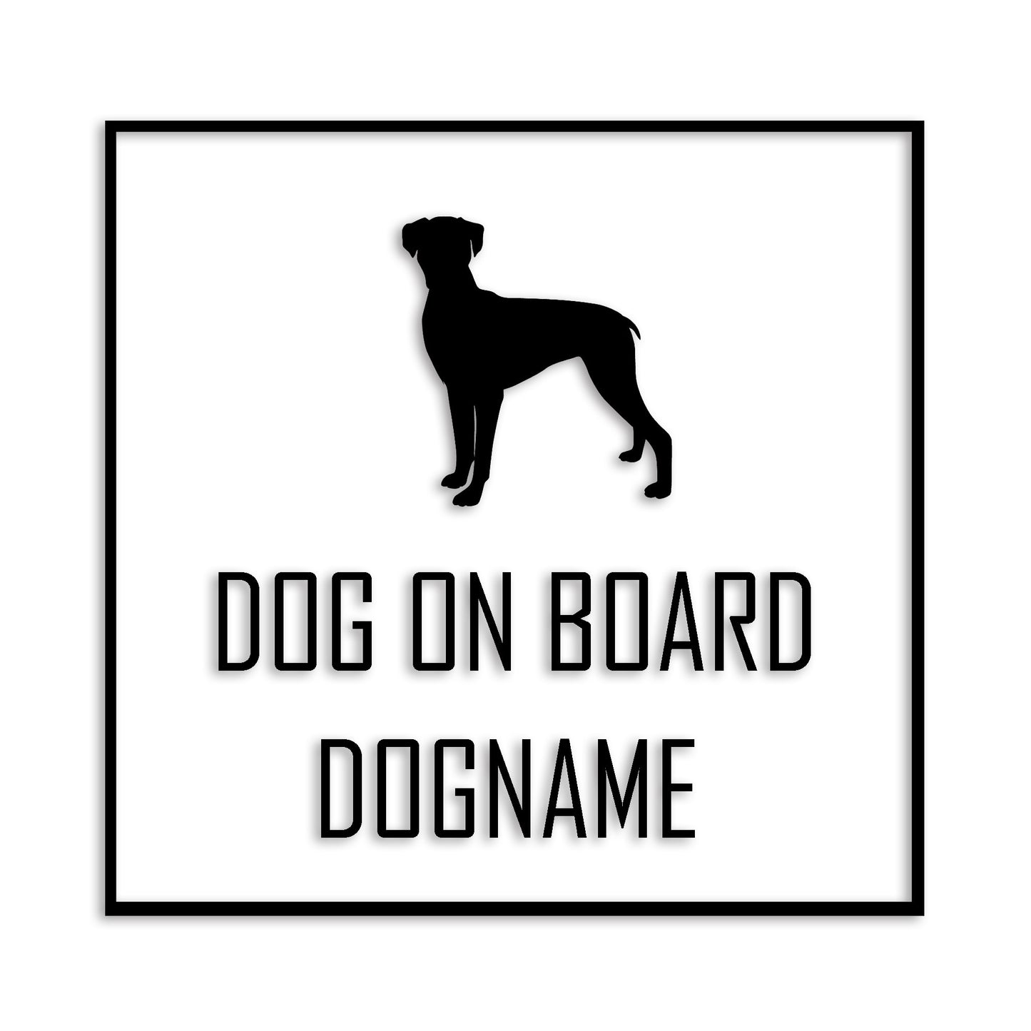 ボクサー 文字入れ可能 ペット 犬 カッティング ステッカー (st-19-97)