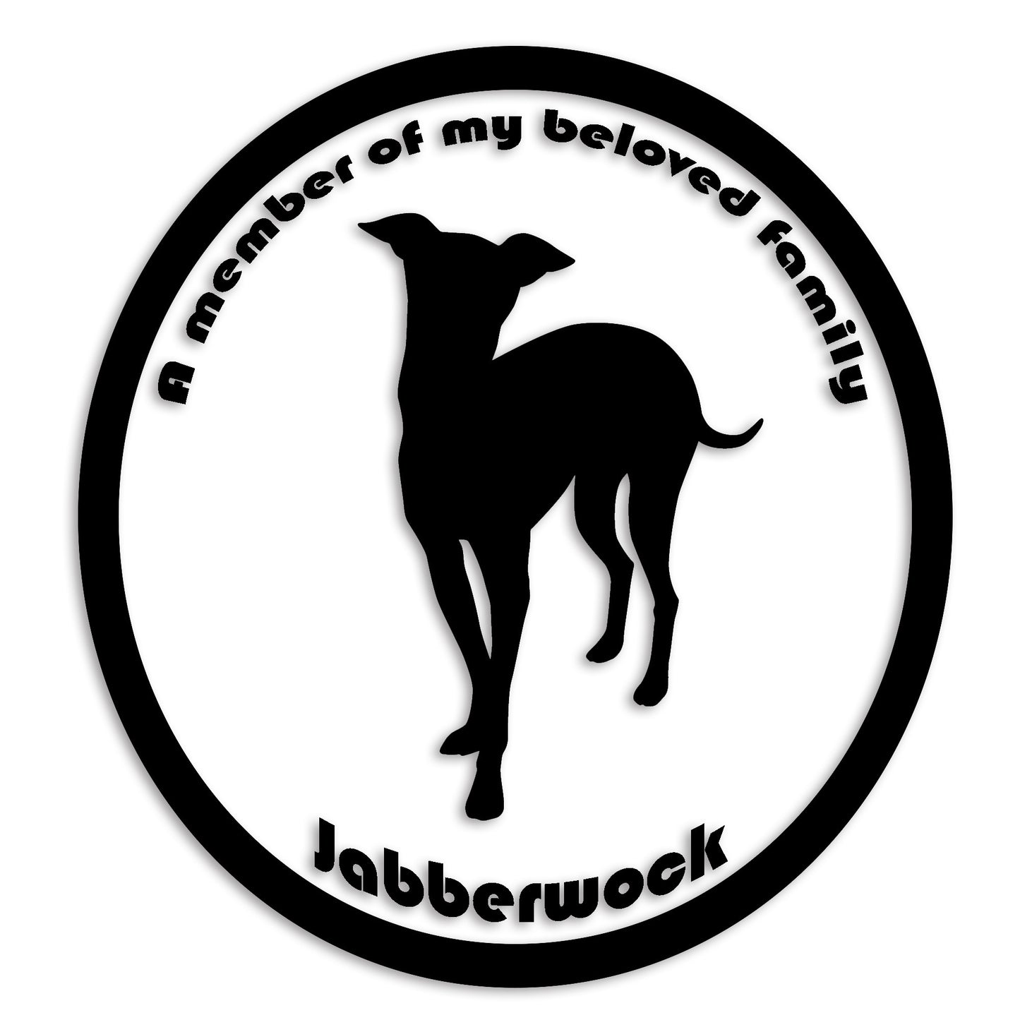 イタリアングレーハウンド 文字入れ可能 ペット 犬 カッティング ステッカー (st-8-05)