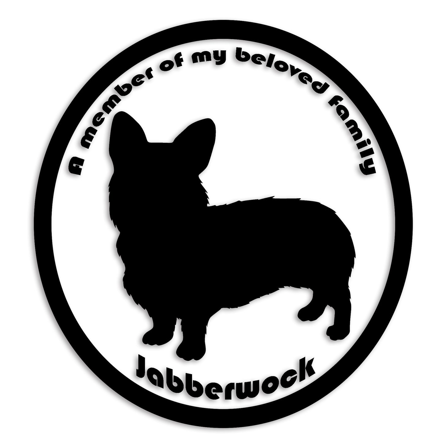 ウェルシュコーギー 文字入れ可能 ペット 犬 カッティング ステッカー (st-8-08)