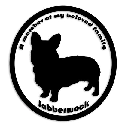 ウェルシュコーギー 文字入れ可能 ペット 犬 カッティング ステッカー (st-8-08)