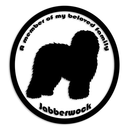 オールドイングリッシュ 文字入れ可能 ペット 犬 カッティング ステッカー (st-8-11)