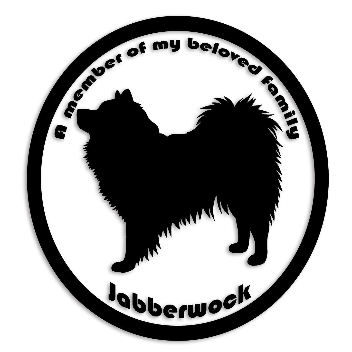 スピッツ 文字入れ可能 ペット 犬 カッティング ステッカー (st-8-31)