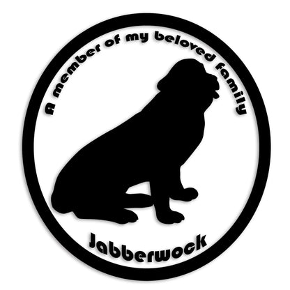 セントバーナード 文字入れ可能 ペット 犬 カッティング ステッカー (st-8-33)