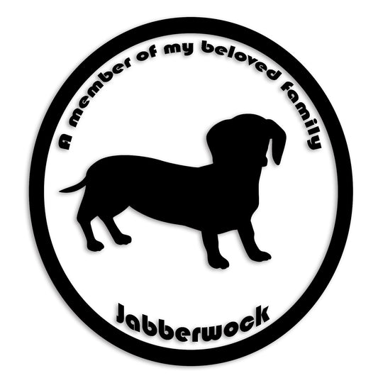 ダックスフンド 文字入れ可能 ペット 犬 カッティング ステッカー (st-8-35)