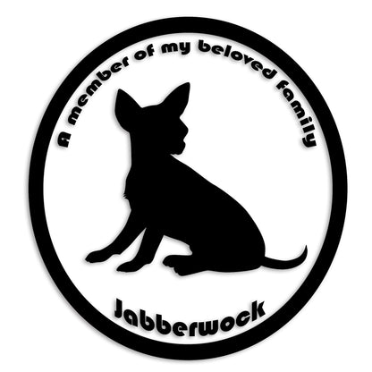 チワワ 文字入れ可能 ペット 犬 カッティング ステッカー (st-8-41)