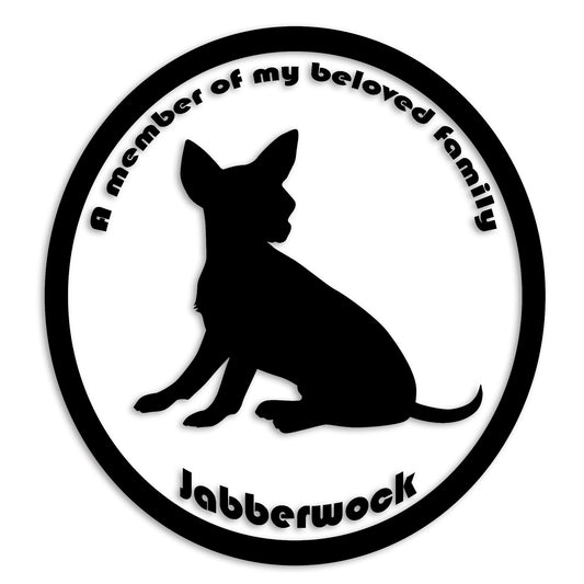 チワワ 文字入れ可能 ペット 犬 カッティング ステッカー (st-8-41)