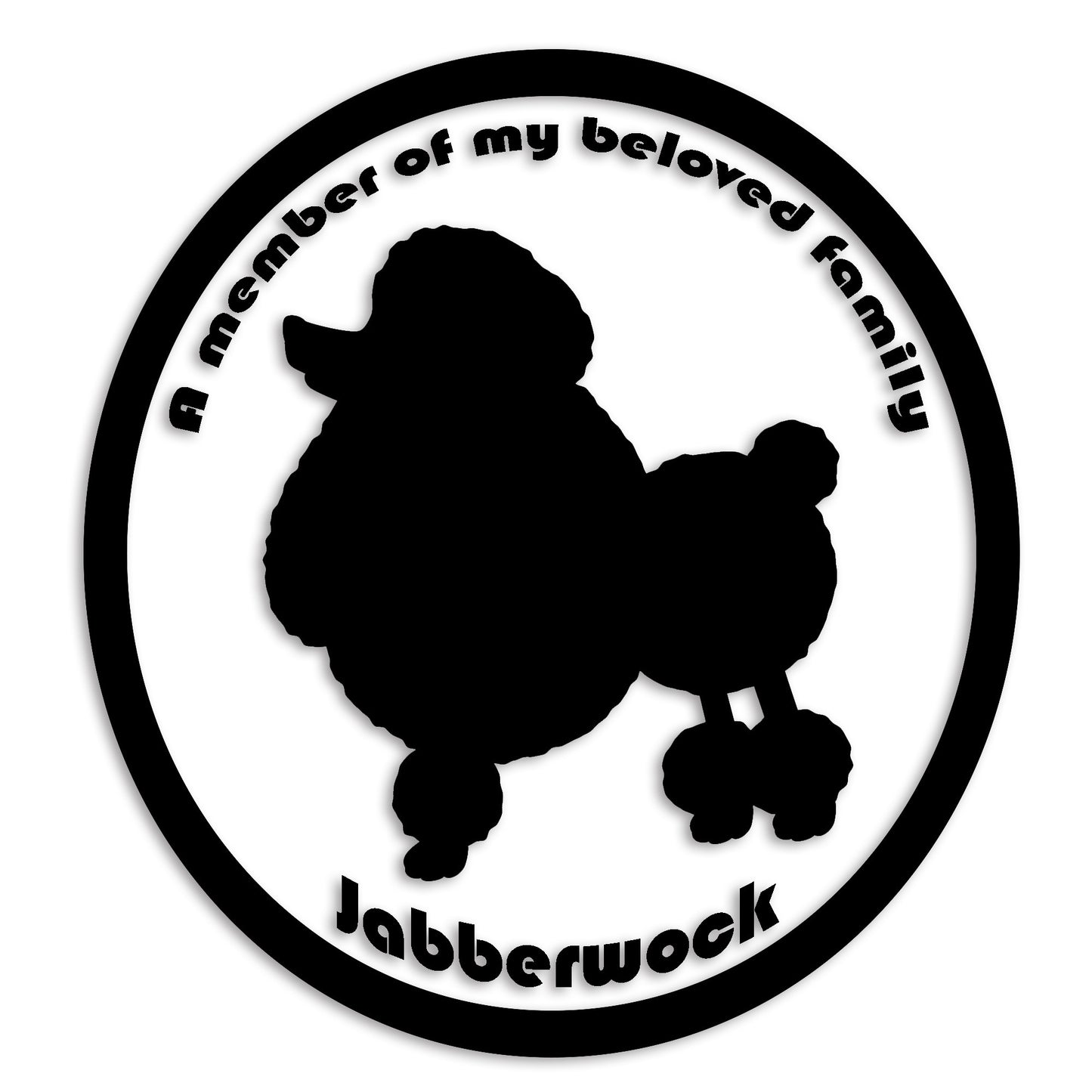 トイプードル 文字入れ可能 ペット 犬 カッティング ステッカー (st-8-45)