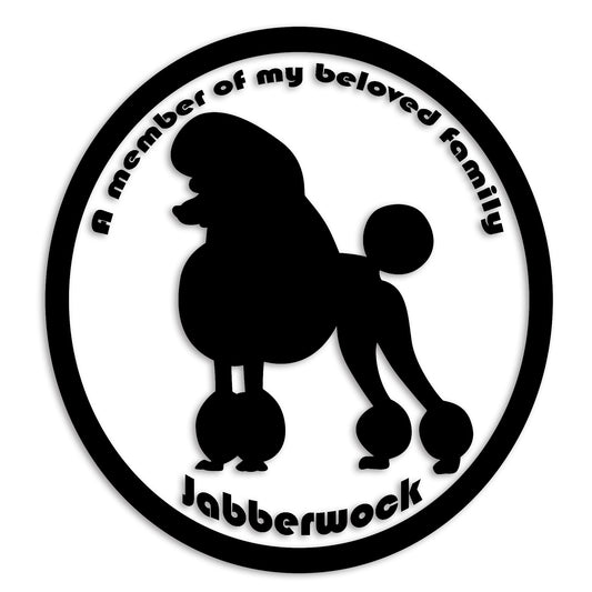 トイプードル 文字入れ可能 ペット 犬 カッティング ステッカー (st-8-46)