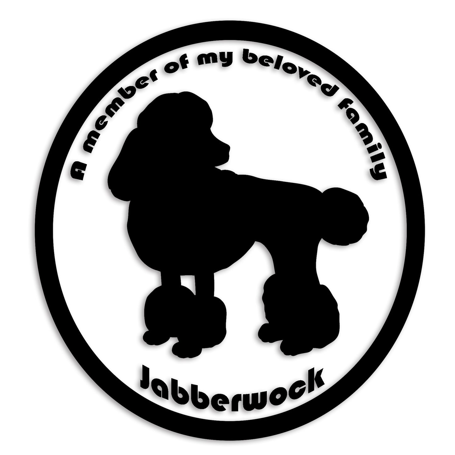 トイプードル 文字入れ可能 ペット 犬 カッティング ステッカー (st-8-47)