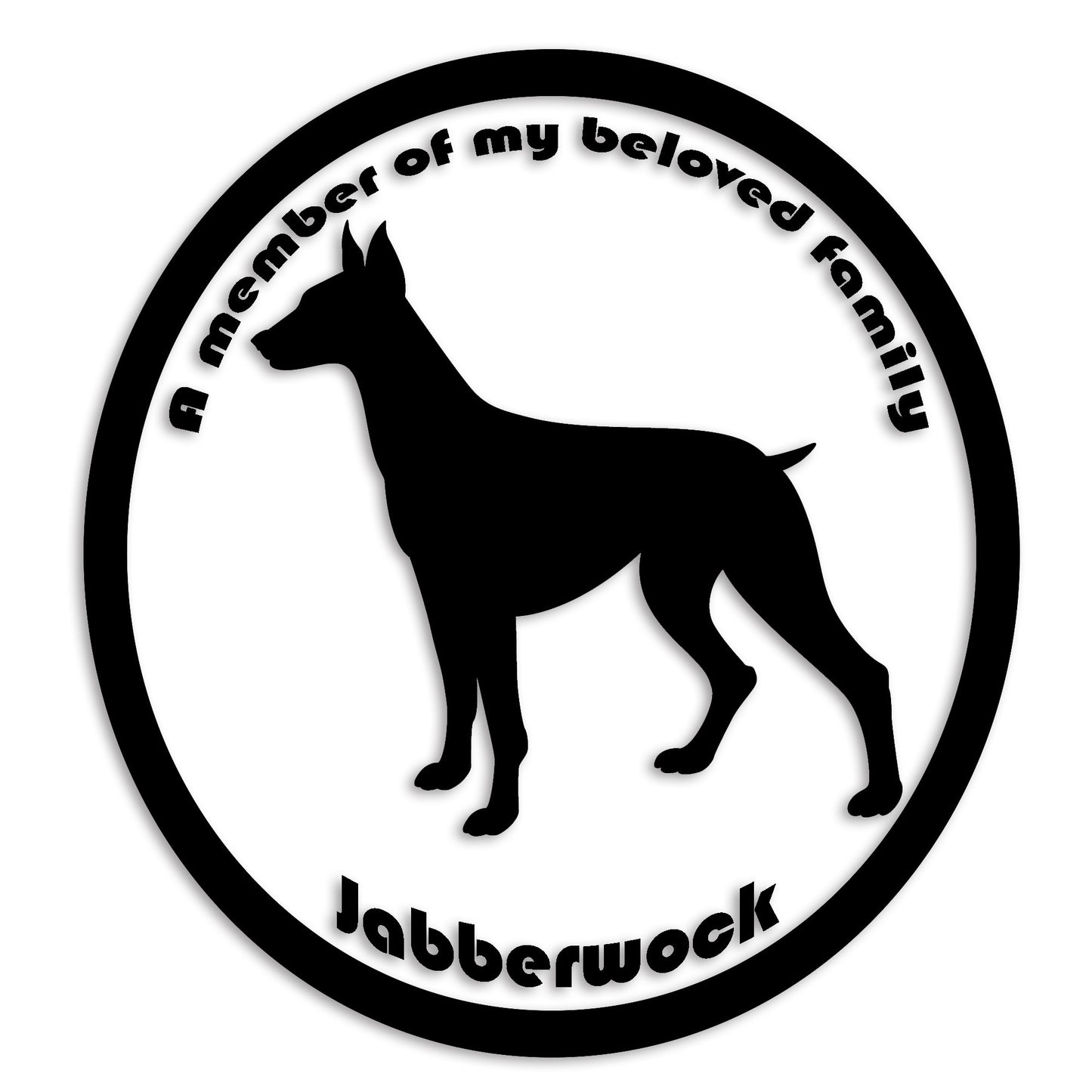 ドーベルマン 文字入れ可能 ペット 犬 カッティング ステッカー (st-8-49)