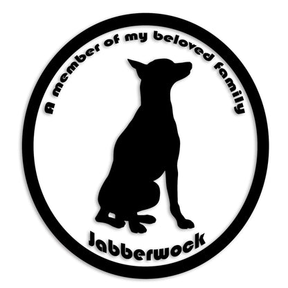 ドーベルマン 文字入れ可能 ペット 犬 カッティング ステッカー (st-8-50)