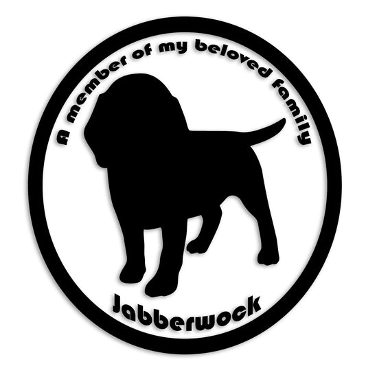 ビーグル 文字入れ可能 ペット 犬 カッティング ステッカー (st-8-64)