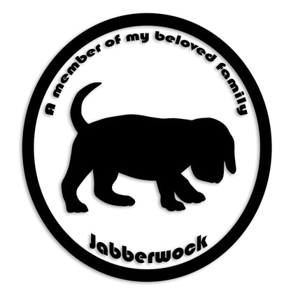 ビーグル 文字入れ可能 ペット 犬 カッティング ステッカー (st-8-65)