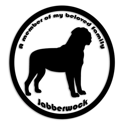 マスティフ 文字入れ可能 ペット 犬 カッティング ステッカー (st-8-80)