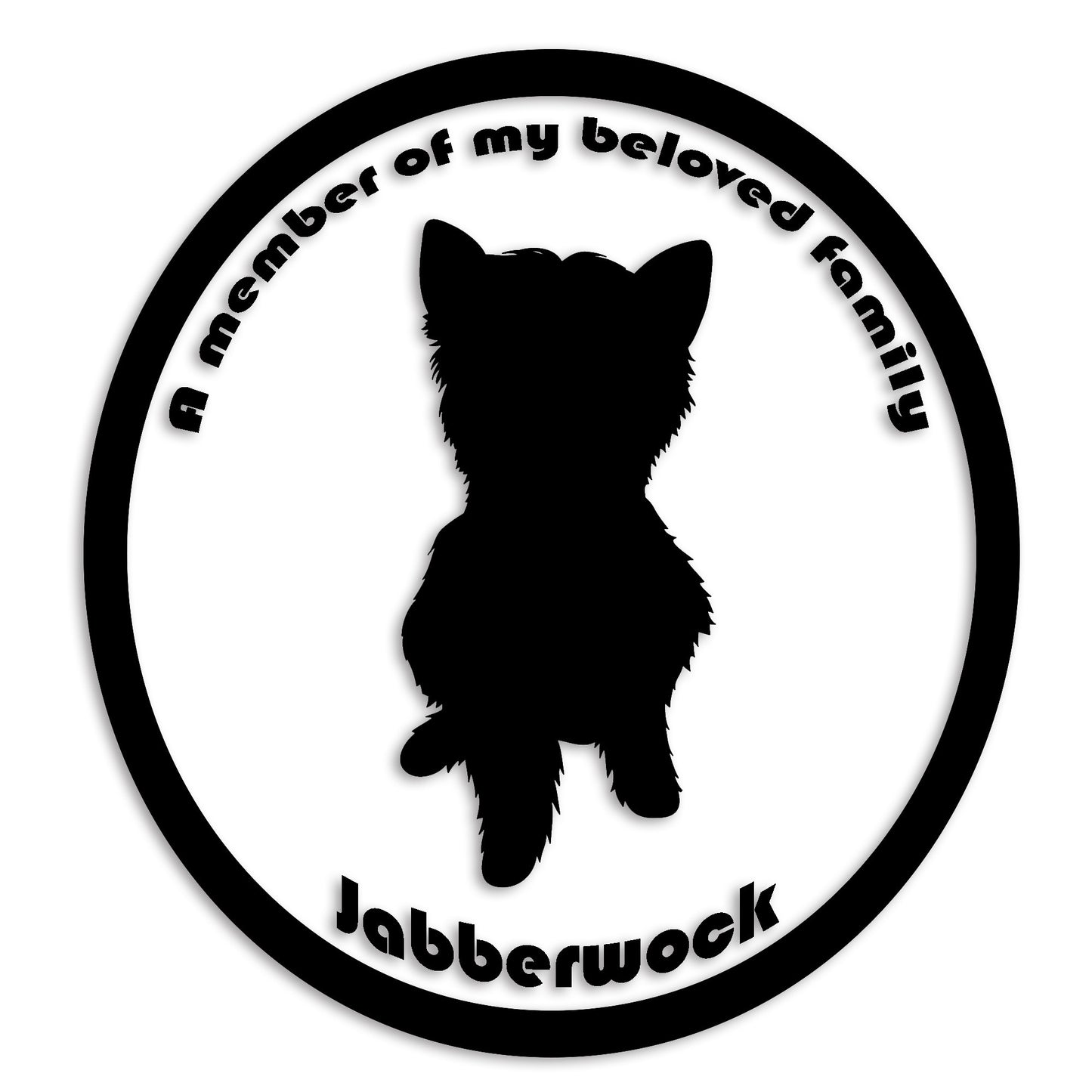 ヨークシャーテリア 文字入れ可能 ペット 犬 カッティング ステッカー (st-8-86)