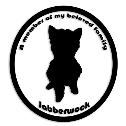 ヨークシャーテリア 文字入れ可能 ペット 犬 カッティング ステッカー (st-8-86)