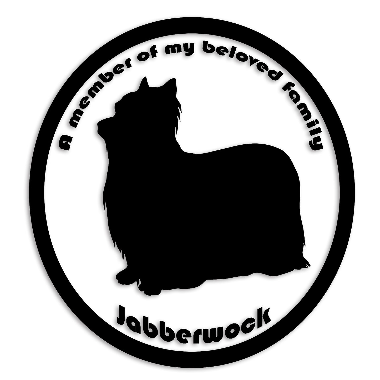 ヨークシャーテリア 文字入れ可能 ペット 犬 カッティング ステッカー (st-8-87)