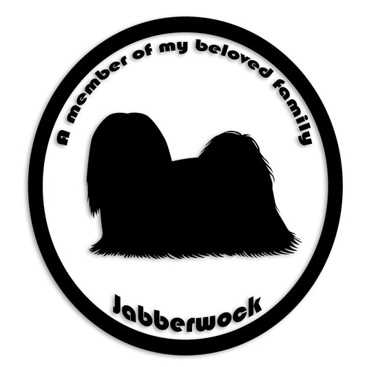 ラサアプソ 文字入れ可能 ペット 犬 カッティング ステッカー (st-8-88)