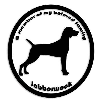 ワイマラナー 文字入れ可能 ペット 犬 カッティング ステッカー (st-8-92)